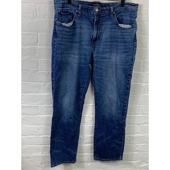 Lucky Brand Men's Classic Fit Straight Leg Denim Cropped Jeans Blue Size 36/30 - Picture 2 of 9